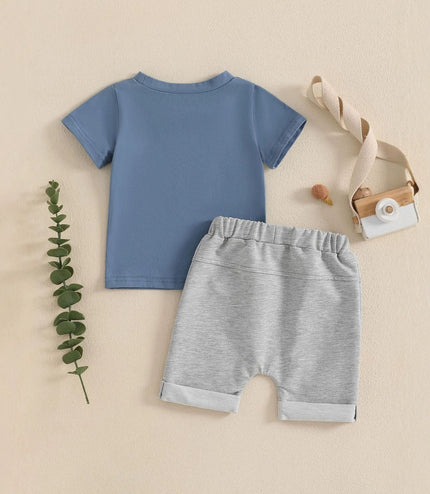 Boys' Fashion Engineering Vehicle Printing Suit