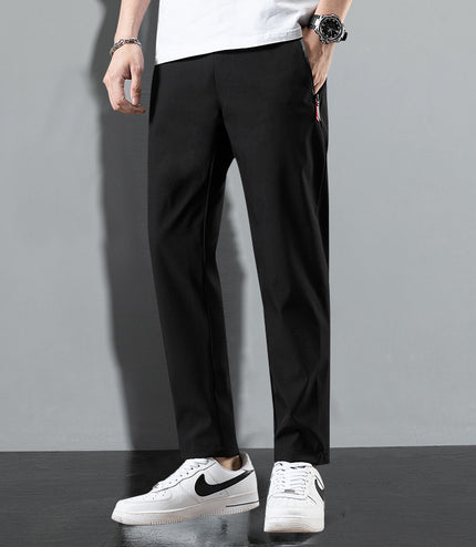 Men's Loose Straight Summer Ice Silk Casual Pants