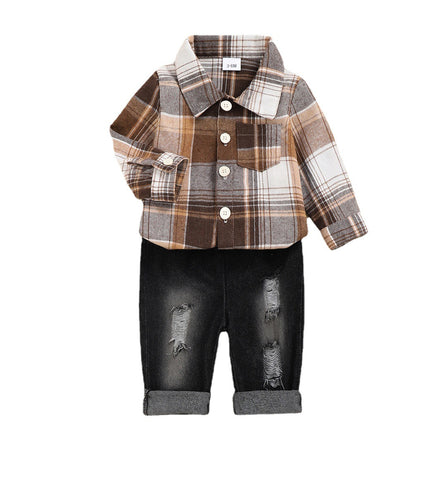 Fashion Personality Leisure Children Denim Suit