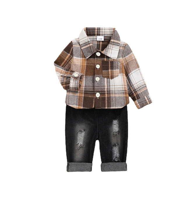 Fashion Personality Leisure Children Denim Suit