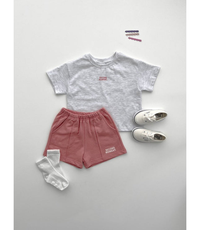 Boys And Girls Casual Thin Short-sleeved Shorts Two-piece Suit