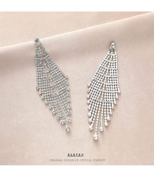 Personality Exaggerating Tassel Earrings Women