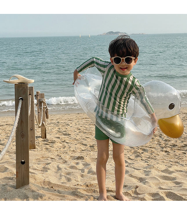 Three-color Striped Long Sleeve Sun Protection Quick-drying Summer Swimsuit