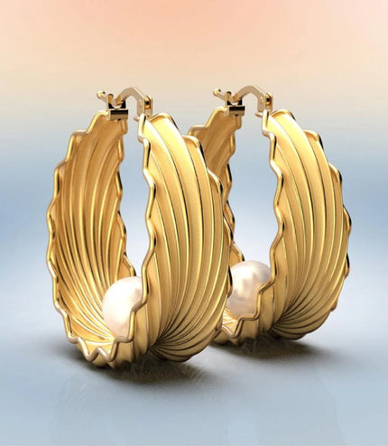 Creative Design Pearl Shell Eardrops