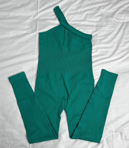 New One Shoulder Sports Jumpsuit For Women