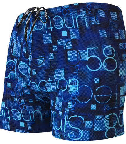 Printed Adult Swimming Trunks Men's Plus Size Boxer Beach Shorts