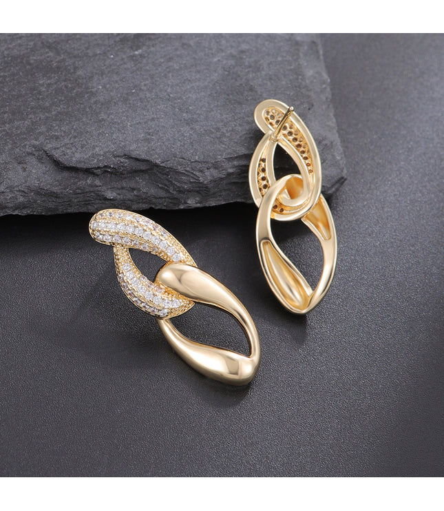Retro Personality And Minimalism Chain Earrings