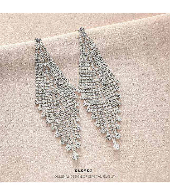 Personality Exaggerating Tassel Earrings Women