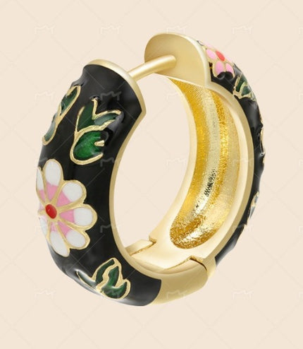 Retro Fashion Enamel Earrings Personality