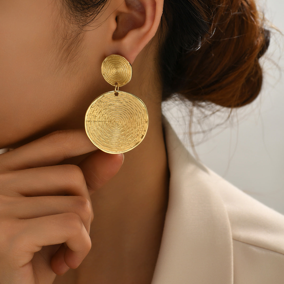 Retro Round Earrings Temperament