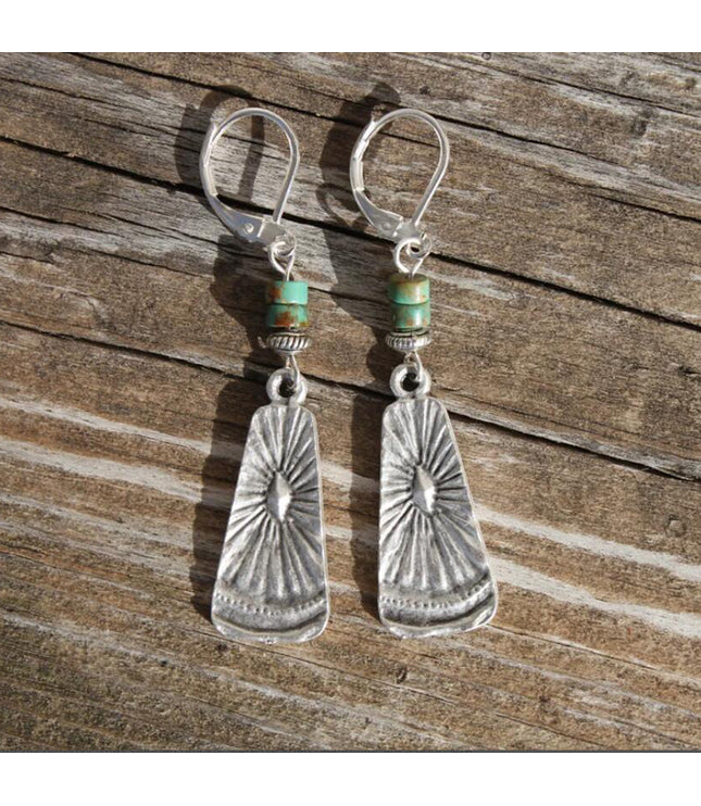 Bohemian Turquoise Earrings Retro Ethnic