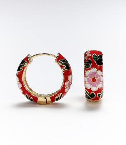 Retro Fashion Enamel Earrings Personality