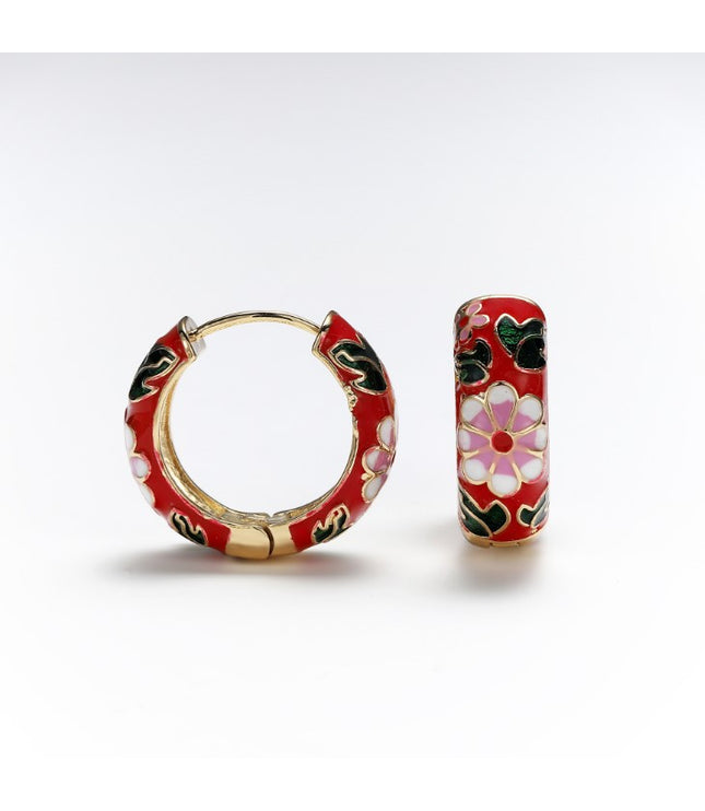 Retro Fashion Enamel Earrings Personality