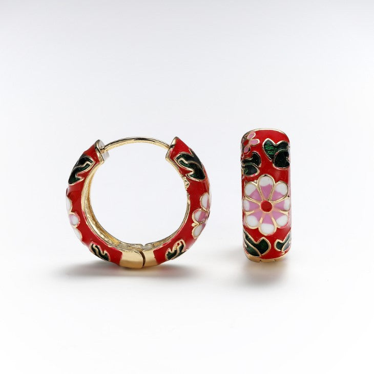 Retro Fashion Enamel Earrings Personality