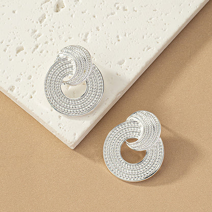 Fashion Simple Circle Earrings Women's Retro