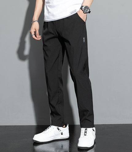 Men's Loose Straight Summer Ice Silk Casual Pants