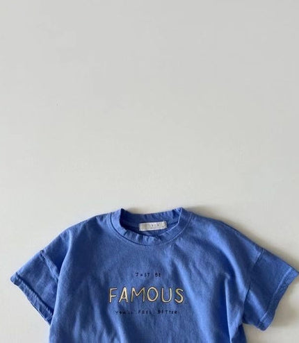 Letter Crew Neck Short Sleeve Simple