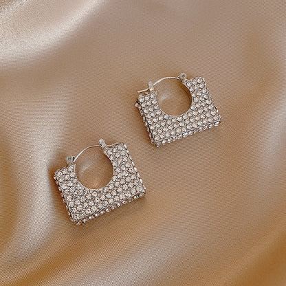 Fashion Diamond Geometric Square Earrings