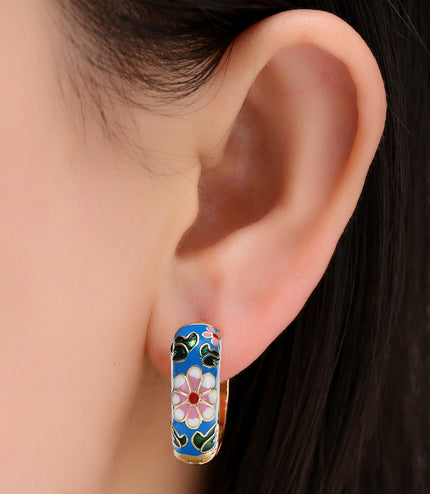 Retro Fashion Enamel Earrings Personality