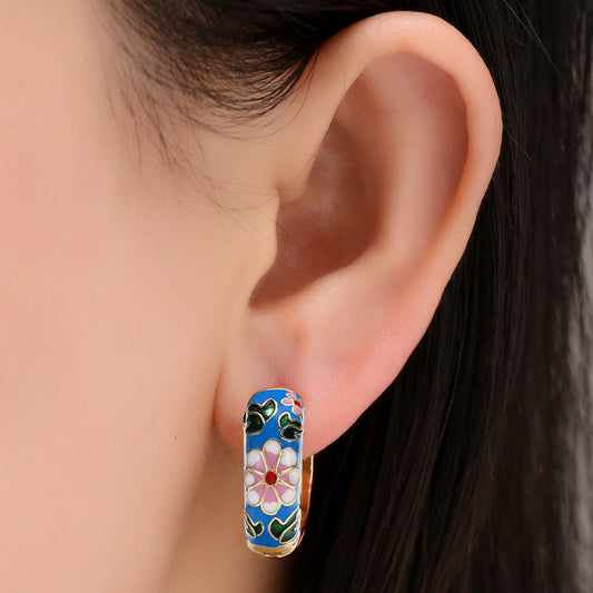 Retro Fashion Enamel Earrings Personality