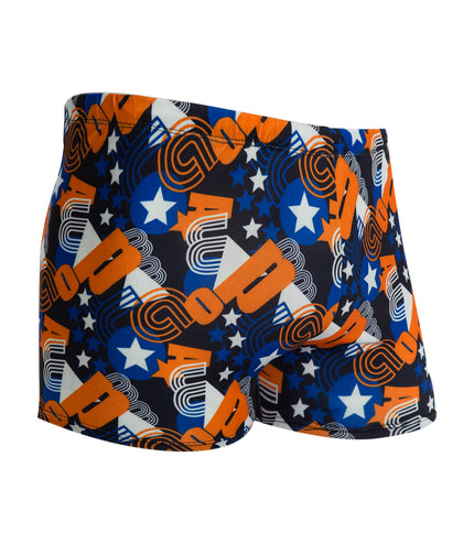Printed Adult Swimming Trunks Men's Plus Size Boxer Beach Shorts