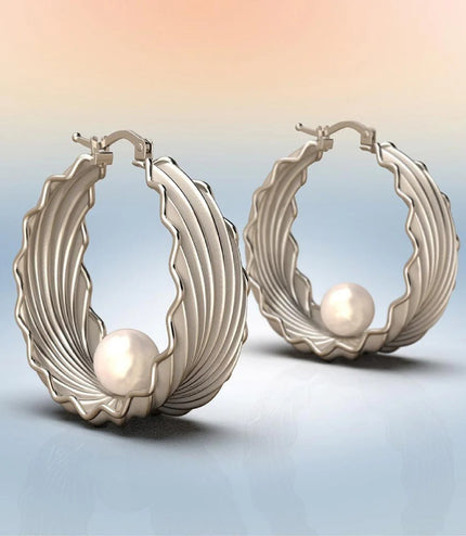Creative Design Pearl Shell Eardrops