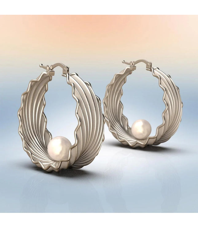 Creative Design Pearl Shell Eardrops