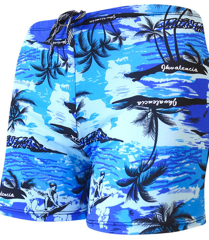 Printed Adult Swimming Trunks Men's Plus Size Boxer Beach Shorts