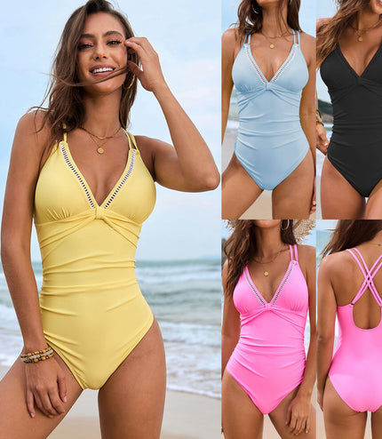Beans European And American Beauty Back One-piece Swimsuit For Women