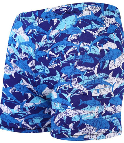 Printed Adult Swimming Trunks Men's Plus Size Boxer Beach Shorts