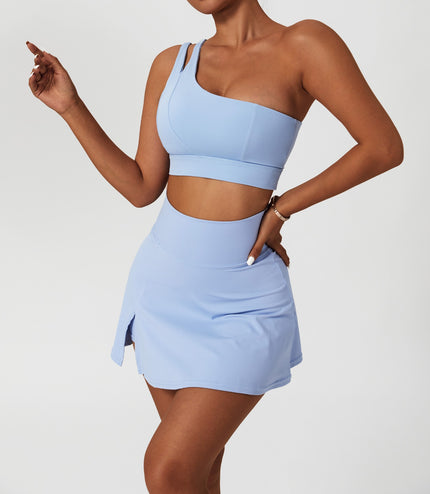 Women's European And American Oblique Shoulder Bra Quick-drying Beauty Back Exercise Suit