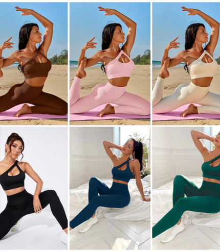 Thread Seamless Yoga Clothes Bra Set Women