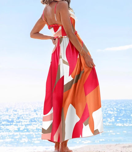 Summer Fashion Suspenders Sexy Backless Tube Top Swing Dress