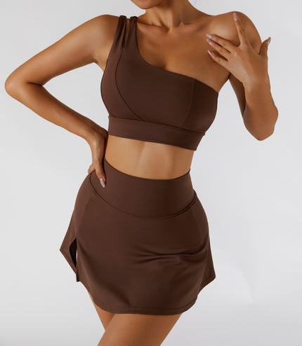 Women's European And American Oblique Shoulder Bra Quick-drying Beauty Back Exercise Suit