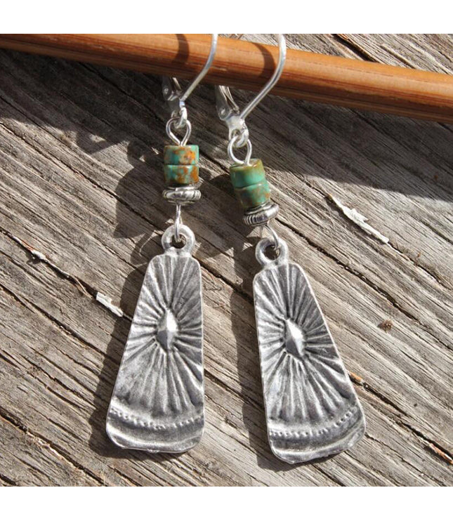 Bohemian Turquoise Earrings Retro Ethnic