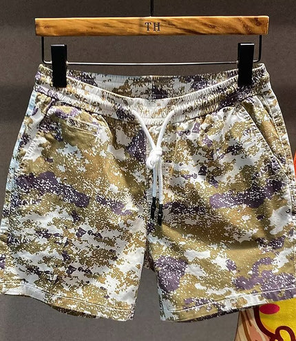 Camouflage Cropped Loose Casual Shorts