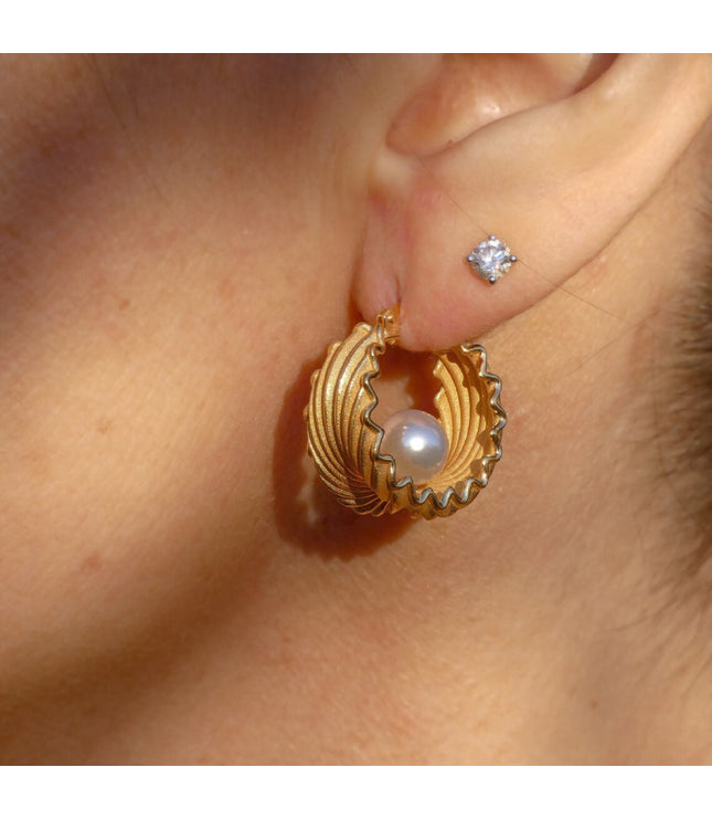 Creative Design Pearl Shell Eardrops