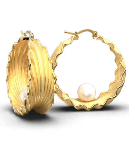 Creative Design Pearl Shell Eardrops