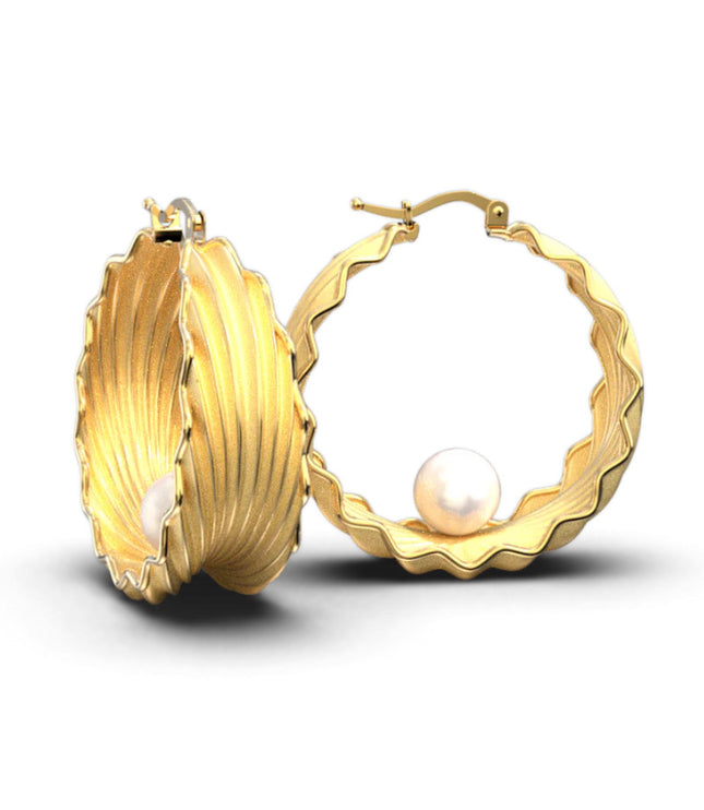 Creative Design Pearl Shell Eardrops