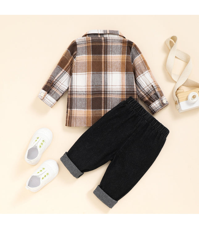 Fashion Personality Leisure Children Denim Suit