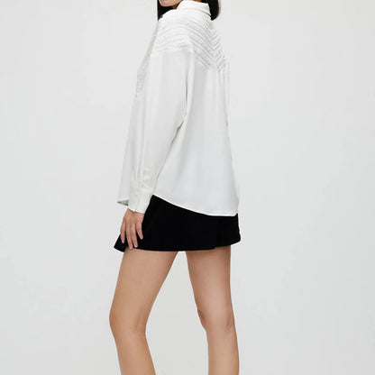 Women’s Luxe Patchwork Stripe Blouse