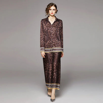 Slim Shirt &amp; Wide‑Leg Pants