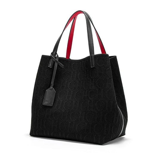 CH Ladies Pure-Color Large Shoulder Bag