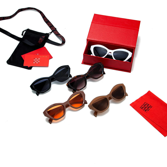 Impact-Resistant Cat-Eye Sunglasses