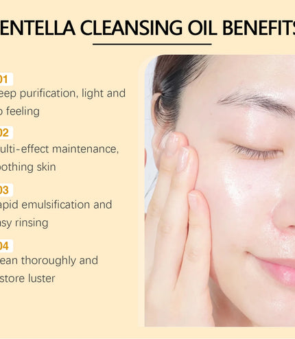 Moisturizing Facial Cleansing Oil with Centella – Deep Clean &amp; Pore Refining