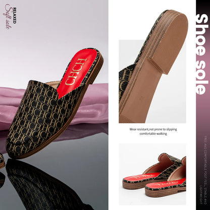 Luxury‑Inspired Pointed Flat Slippers