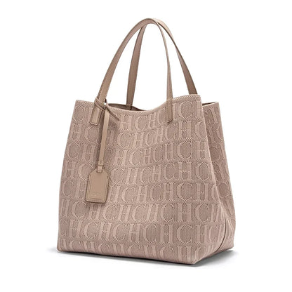 CH Ladies Pure-Color Large Shoulder Bag
