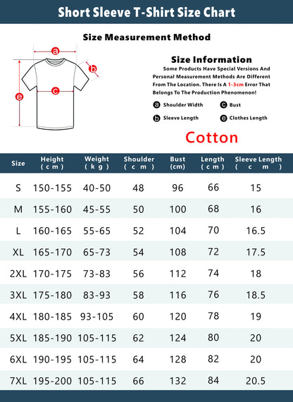 Short Sleeve Men and Women T-Shirt
