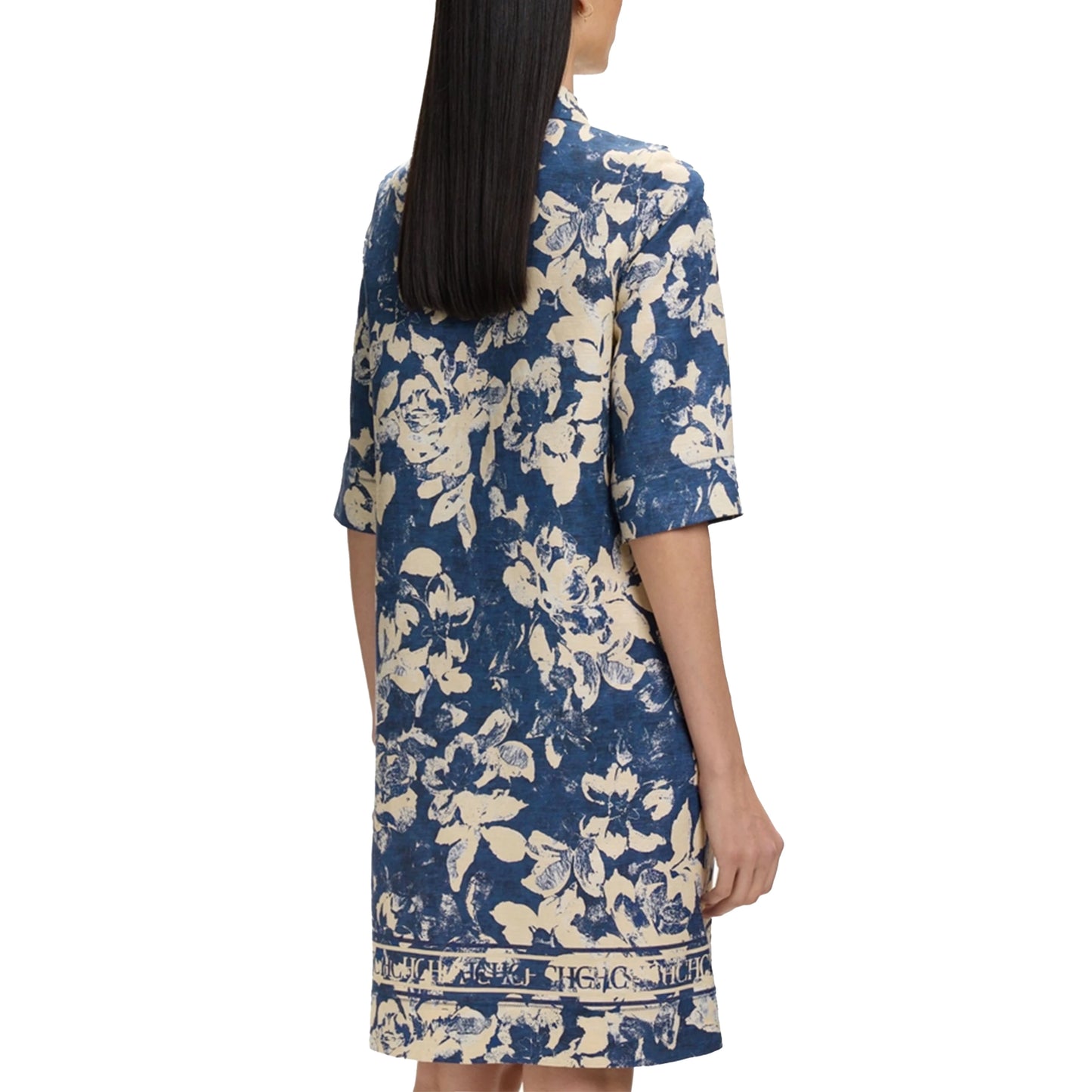 CHCH Women's 2025 Summer Printed Retro V-Neck A-Line Dress