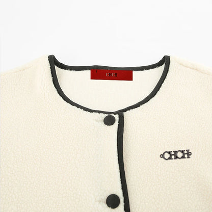 CHCH Women’s Lamb-Fleece Panel Commuter Coat